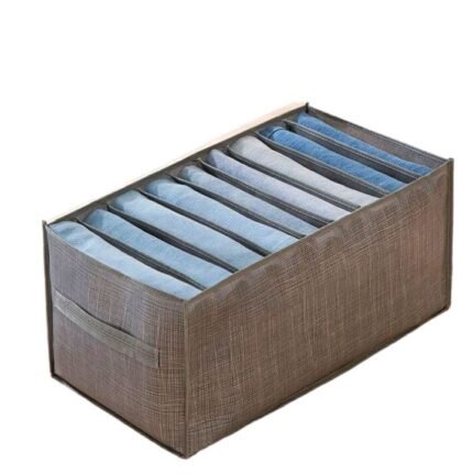 Premium 6 Grid Washable Wardrobe Organizer: Foldable Jeans Storage Box