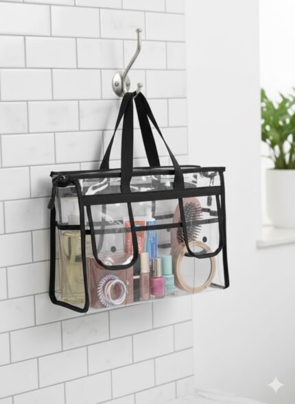 Black Tranparent Cosmetic Bag