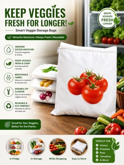 Smart Reusable Vegetable Storage Bags